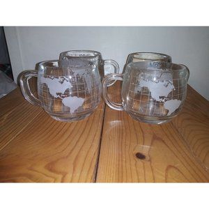 4 VINTAGE Nestle Nescafe WORLD GLOBE Mug